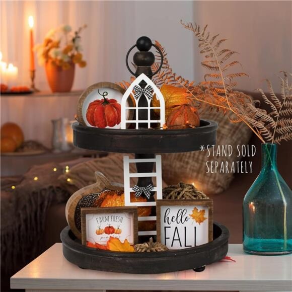 The Ultimate Farmhouse Fall Tiered Tray Decor Set - Beautiful Year Round - Picture 2 of 16